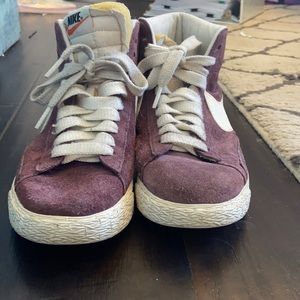 Purple Nike blazers